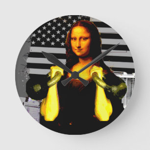 Mona Lisa med KettleBells Rund Klocka
