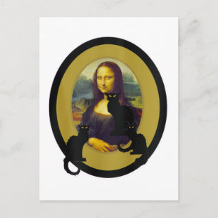 Mona Lisa med Les Chats Noir, Parodi Vykort