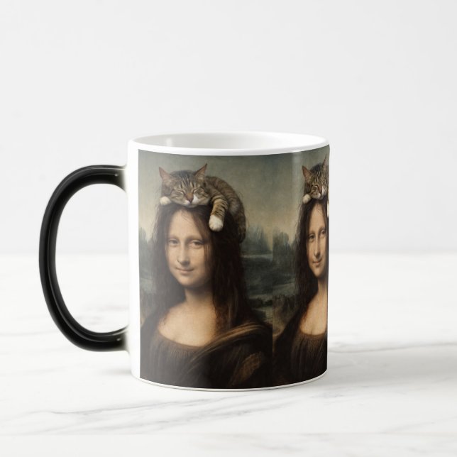 Mona Lisa med sovande katt                        Magisk Mugg (Vänster)