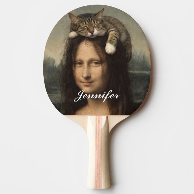 Mona Lisa med sovande katt                        Pingisracket (Framsidan)