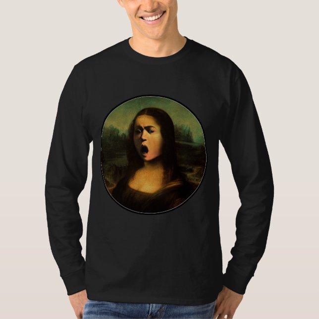 Mona Lisa Medusa Caravaggio T Shirt (Framsida)