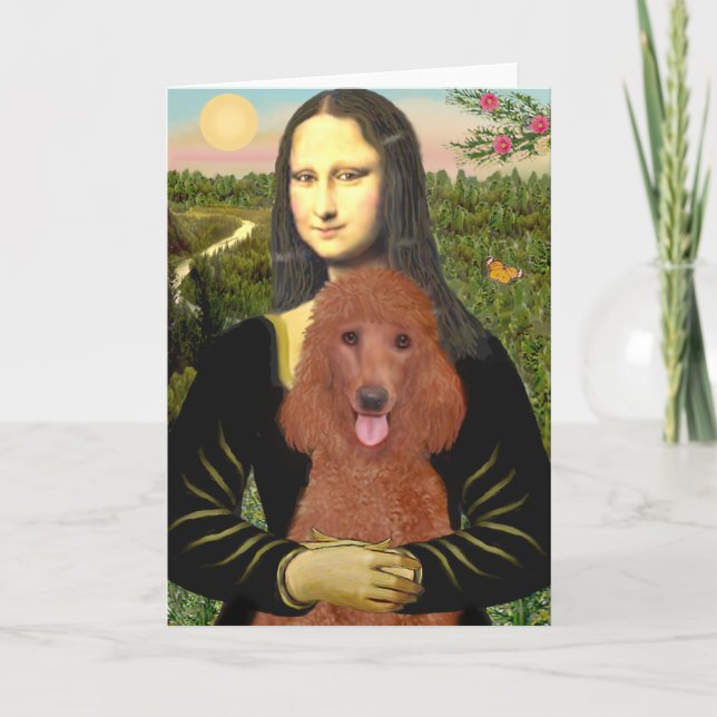 Mona Lisa - Mörk Red Pudel #1 Kort (Framsida)