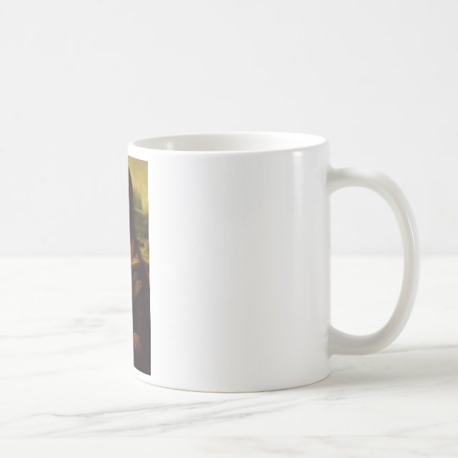 Mona lisa mustasch kaffemugg (Höger)