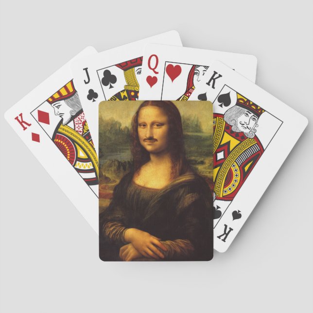 Mona lisa mustasch spel kort (Baksidan)