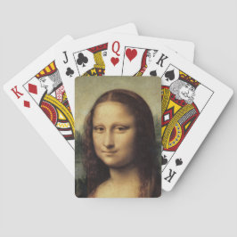 Mona Lisa närbild av Leonardo da Vinci Spel Kort
