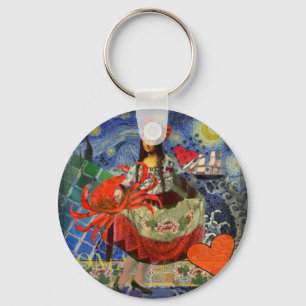 Mona Lisa och Crab Nyckelring