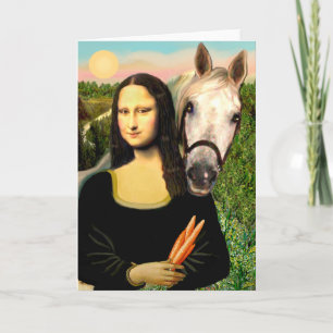 Mona Lisa och hennes Arabian Horse Kort