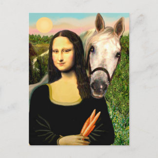 Mona Lisa och hennes arabiska häst Vykort