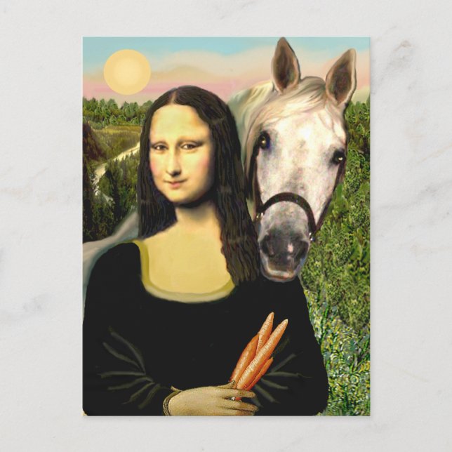 Mona Lisa och hennes arabiska häst Vykort (Framsida)