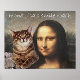Mona Lisa och hennes Cat Poster