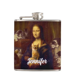 Mona Lisa och hennes katt Fickplunta