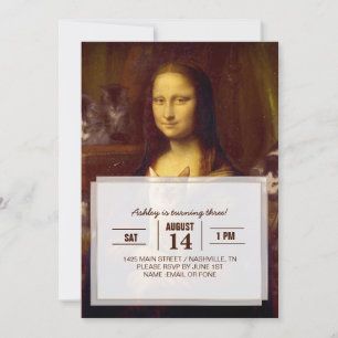 Mona Lisa och hennes katt Inbjudningar