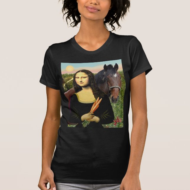 Mona Lisa och hennes kvartershorn T Shirt (Framsida)