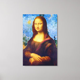 Mona Lisa och Van Gogh Canvastryck