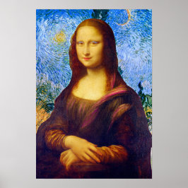 Mona Lisa och Van Gogh Poster