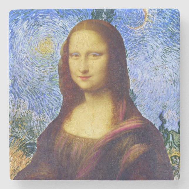 Mona Lisa och Van Gogh Stenunderlägg (Framsidan)