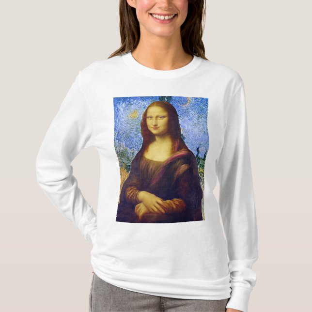 Mona Lisa och Van Gogh T Shirt (Framsida)