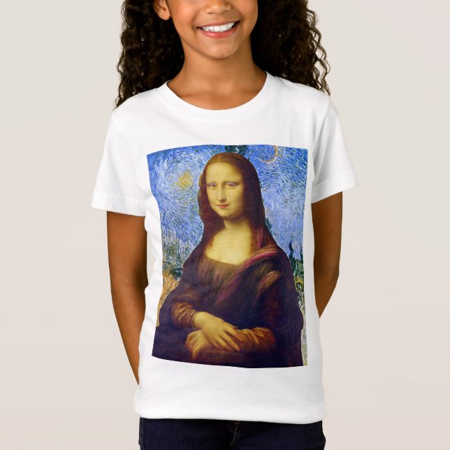 Mona Lisa och Van Gogh T Shirt (Framsida)