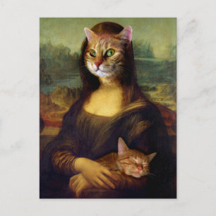 Mona Lisa Orange Cat Vykort