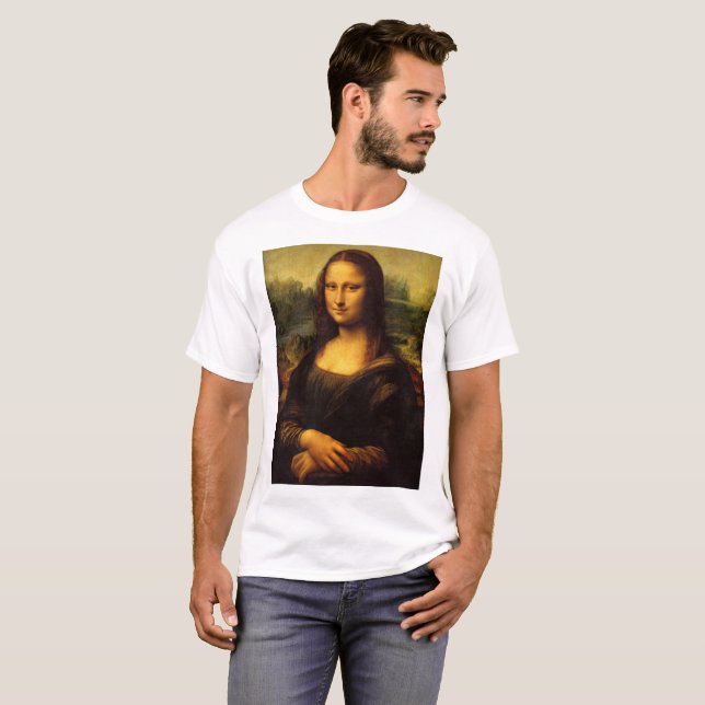 Mona Lisa Original - Leonardo Da Vinci T-shirt (Hel framsida)