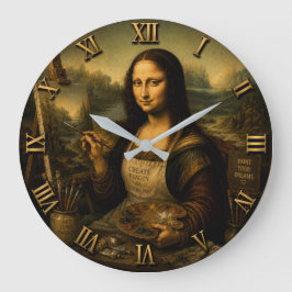 Mona Lisa Painter Stor Klocka