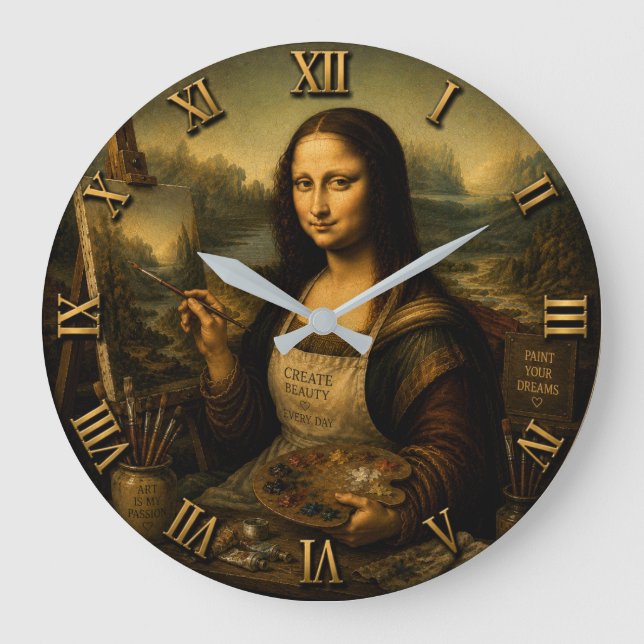 Mona Lisa Painter  Stor Klocka (Framsida)