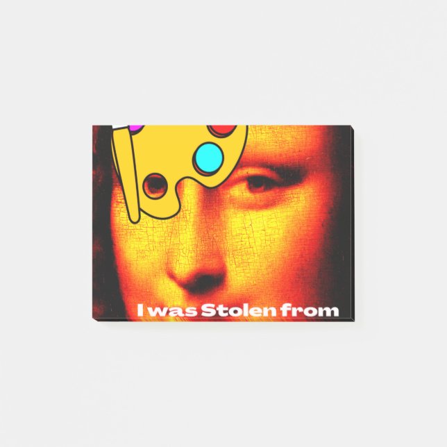 mona lisa painting story post-it block (Framsida)