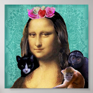 Mona Lisa Parody Porträtt Poster