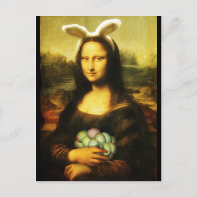 Mona Lisa, Påskharen Helg Vykort (Framsida)