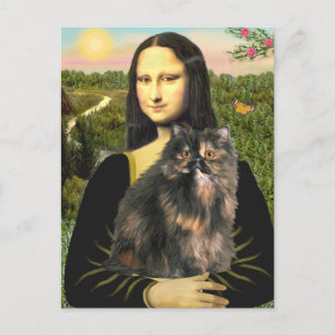 Mona Lisa - Persian Calico cat Vykort