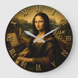 Mona Lisa Pianist Stor Klocka