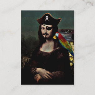 Mona Lisa Pirat kapten med Mustache Visitkort