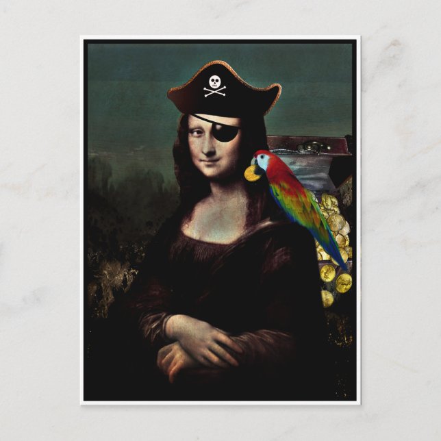 Mona Lisa Pirat kapten Vykort (Framsida)