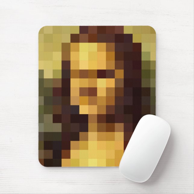 Mona Lisa pixel art Leonardo da Vinci, La Gioconda Musmatta (Med mus)