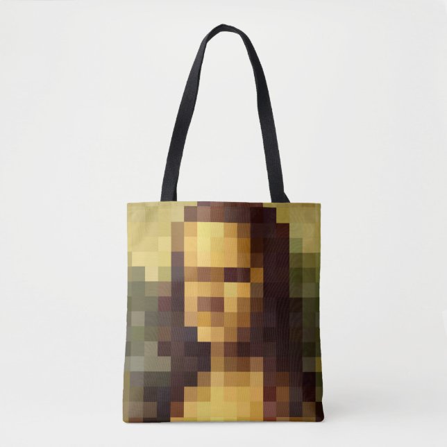 Mona Lisa pixel art Leonardo da Vinci, La Gioconda Tygkasse (Framsida)