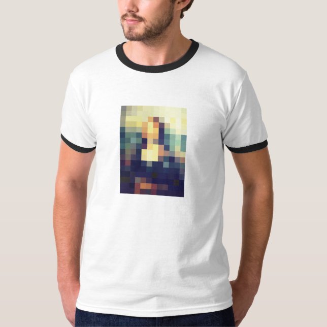 Mona Lisa Pixelated T Shirt (Framsida)