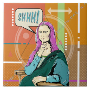Mona Lisa pop art Kakelplatta