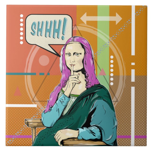 Mona Lisa pop art Kakelplatta (Framsidan)