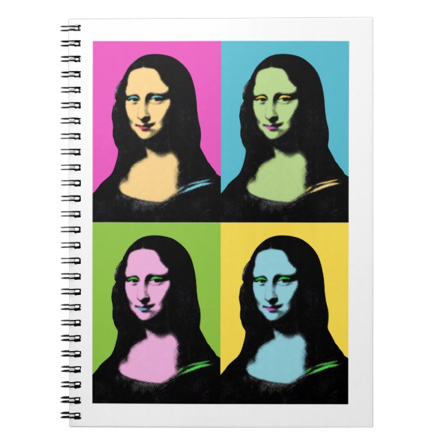 Mona Lisa - Pop Art Stil Anteckningsbok (Framsidan)