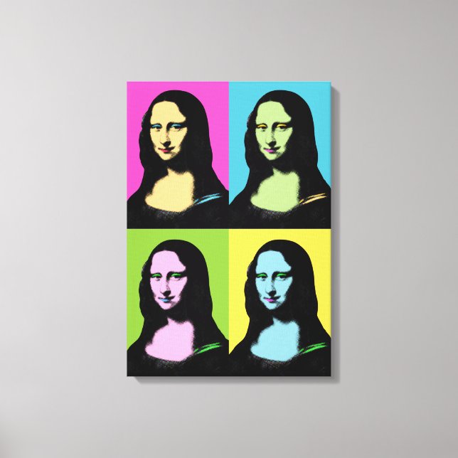 Mona Lisa - Pop Art Stil Canvastryck (Framsida)