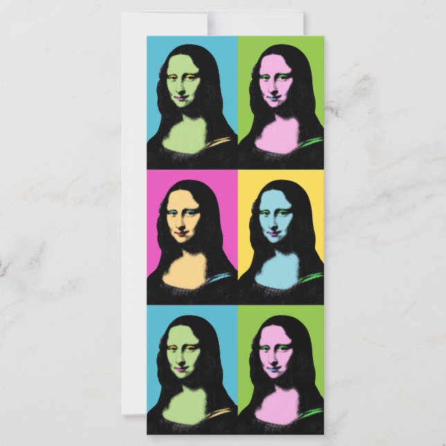 Mona Lisa - pop Art Stil Flat Card (Framsida)