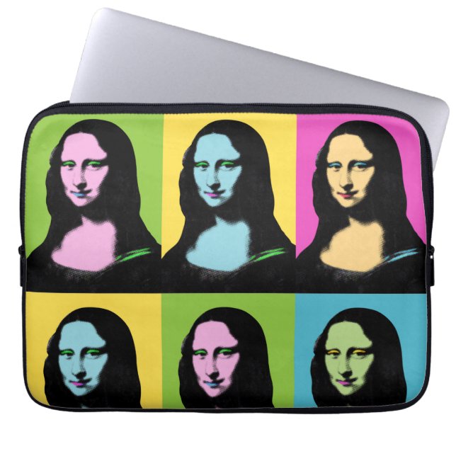 Mona Lisa - Pop Art Stil Laptop Fodral (Framsidan)