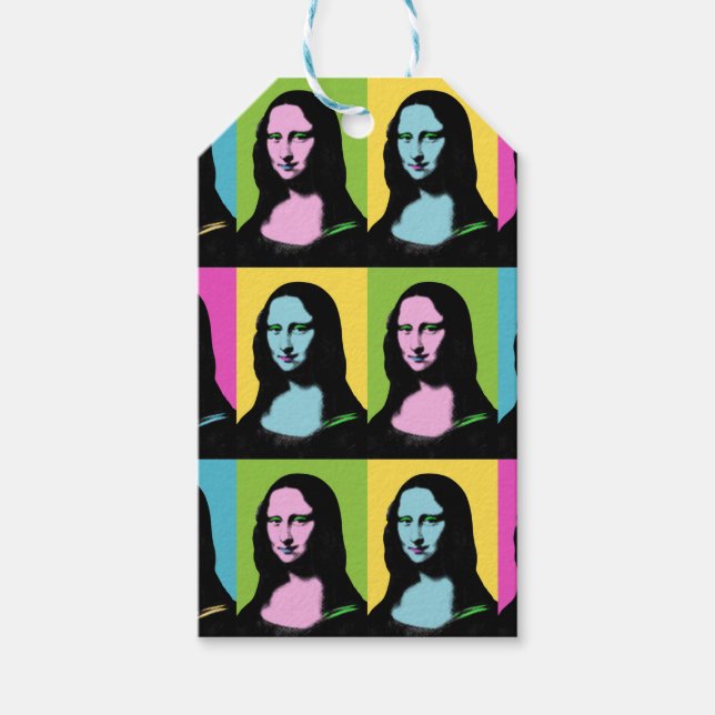Mona Lisa - pop Art Stil Presentetikett (Framsidan)
