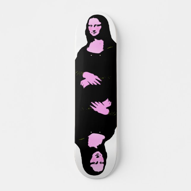 Mona Lisa Pop Art Stil Skateboard Bräda 20,5 Cm (Framsida)