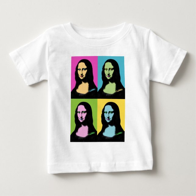 Mona Lisa - Pop Art Stil T Shirt (Framsida)