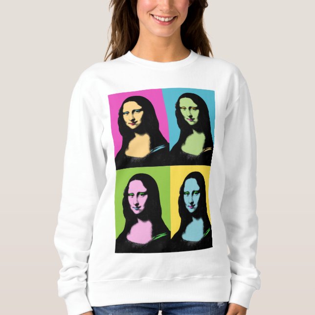 Mona Lisa - Pop Art Stil T Shirt (Framsida)