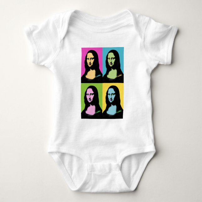 Mona Lisa - Pop Art Stil T Shirt (Framsida)