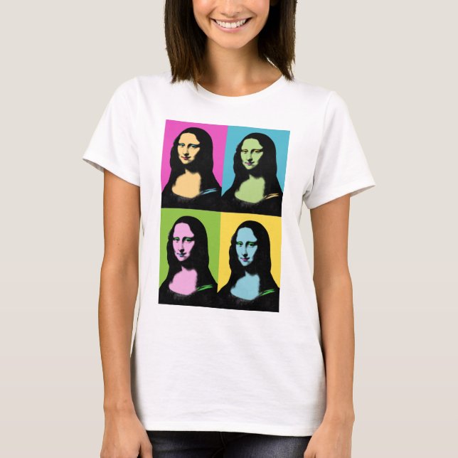 Mona Lisa - Pop Art-stil  T Shirt (Framsida)
