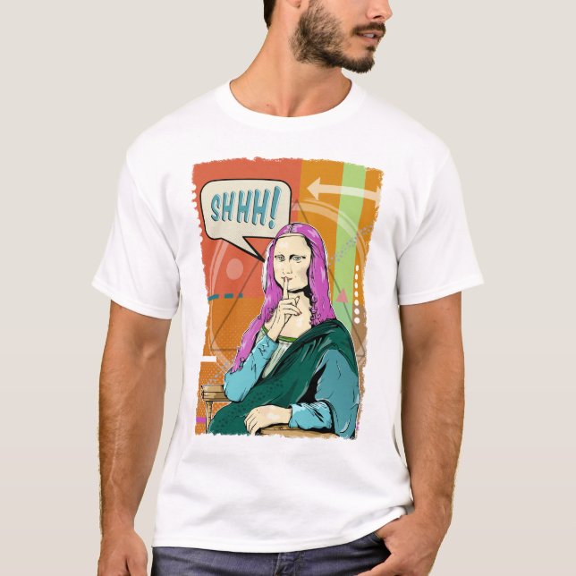Mona Lisa pop art T Shirt (Framsida)