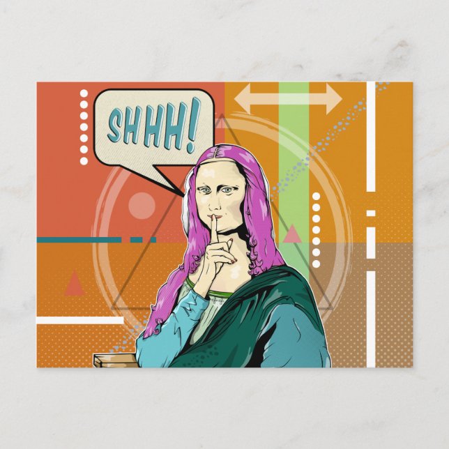 Mona Lisa Popart Vykort (Framsida)